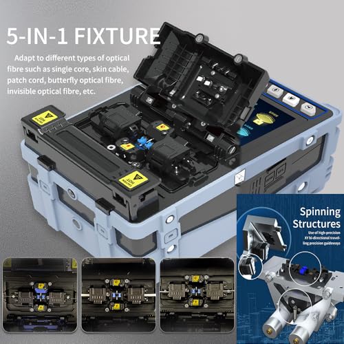 Image of New Model Fiber Optical SM MM Fusion Splicer Six Motor Core Alignment Fiber Splicing 6S Heating 15S Integrate VFL & OPM