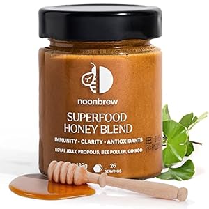 NoonBrew Superfood Honey – Caffeine Free Fuel For Body, Gut and Mind. Enhance Immunity, Mental Clarity, & Athletic…
