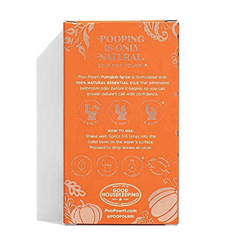Image of Poo-Pourri Toilet Spray, 2 Oz & 10 ml, Pumpkin Spice, 2 Count