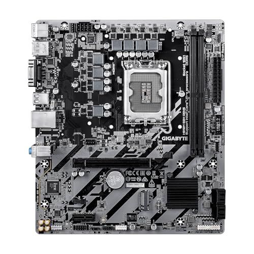 Image of GIGABYTE H810M S2H GEN5 Intel LGA 1851 mATX Motherboard, Support Core Ultra (Series 2), DDR5, 4+1+2 Power Phase, PCIe 5.0 x16, 1x M.2, USB 3.2 Gen 1, Front USB-C 5Gb /s, GbE LAN, PCIe EZ-Latch