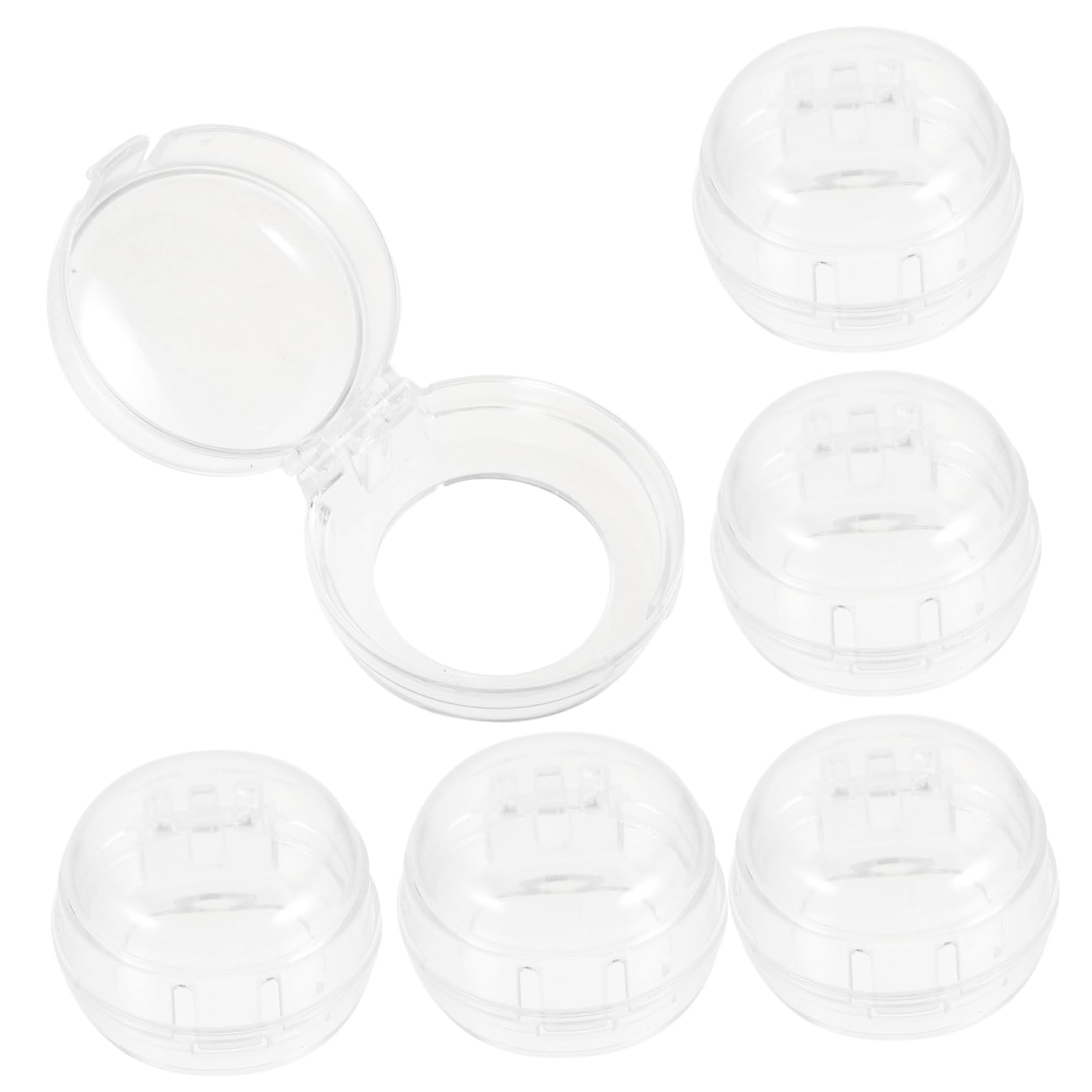 Vaguelly Child Safety Stove Knob Covers and Button Lock Protectors for Boys and Girls, Round Switch Guards for Induction Cooker and Washing Machine, 6pcs Set