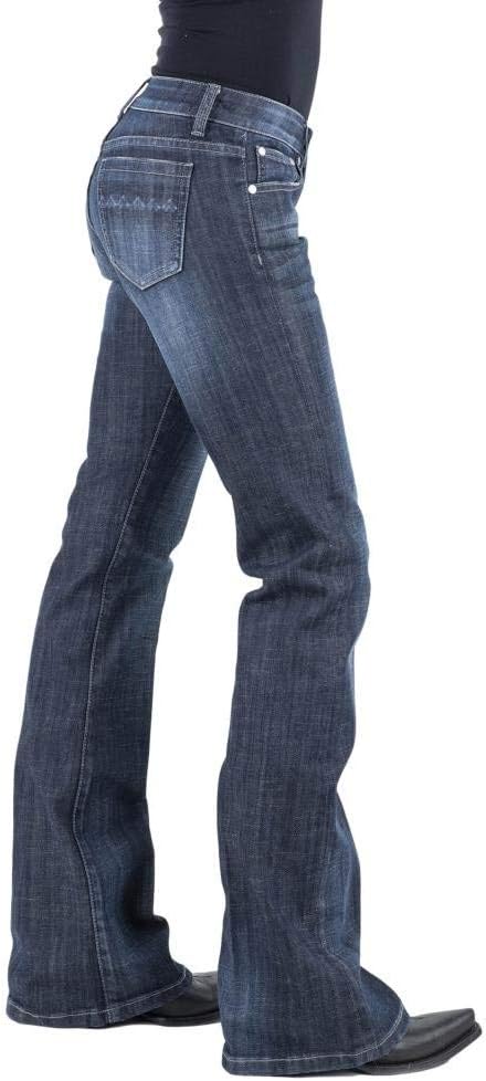 Stetson Women's 816 Classic Bootcut Jeans Blue 12 REG