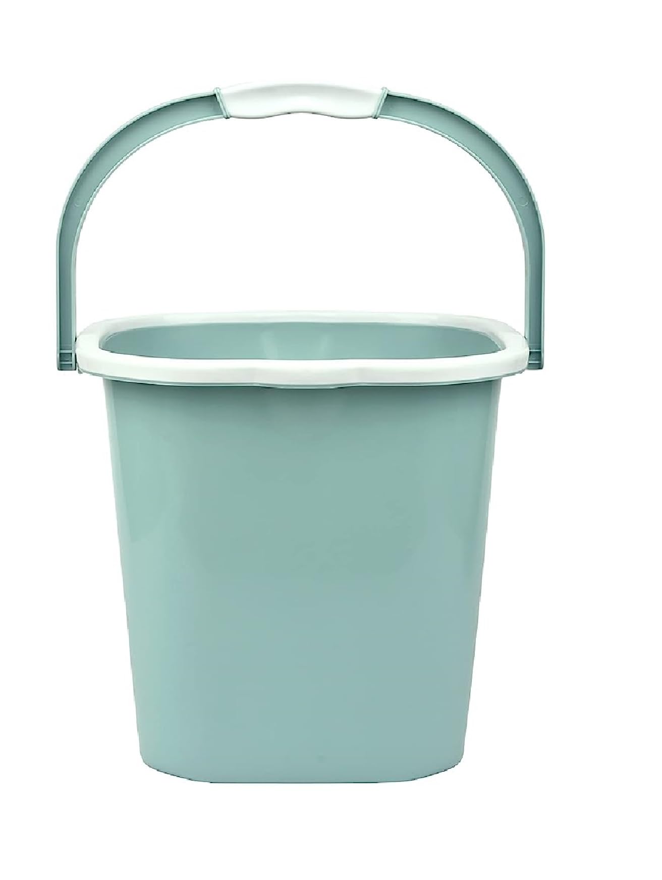 AIR O MATIC Plastic Double Moulded Unbreakable Square Bucket 18L Mint Green-image-10