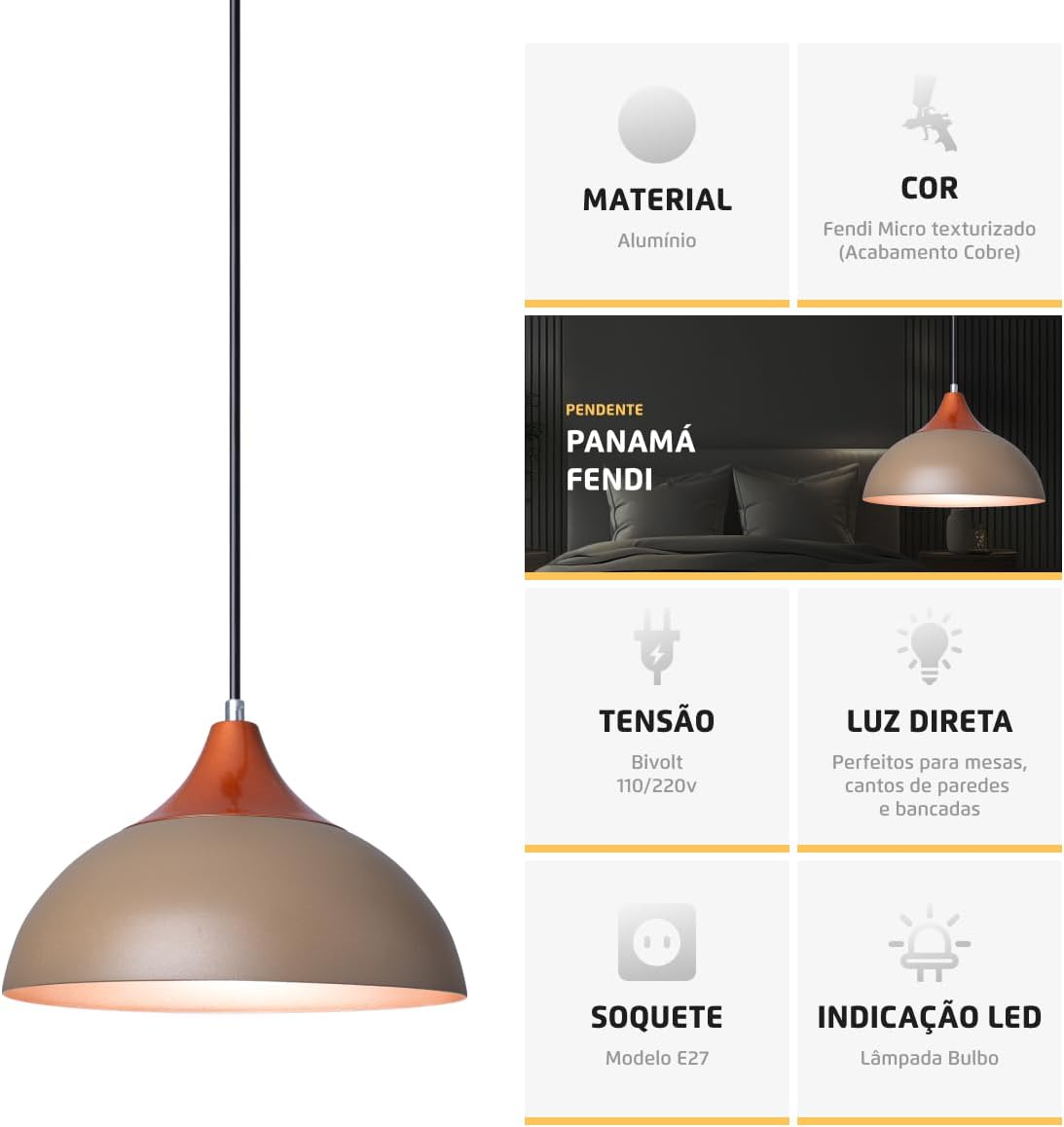 Lustre Pendente Panamá 27cm Vale a Pena? Review Completo da Luminária Moderna para Bancadas, Cozinhas e Salas 4 51VbFefCcWL. AC SL1200