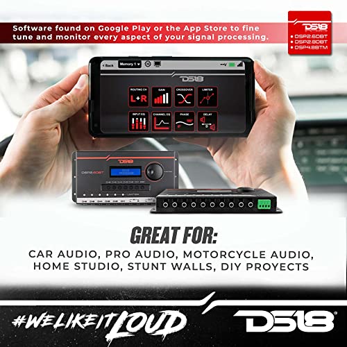 Ds18 Dsp2.6Dbt 2-Channel In And 6-Channel Out Digital Sound Processor With Bluetooth And Lcd Screen - Didactic And Intuitive Interface Through The App. #TOP3
