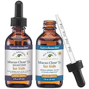 Native Remedies Mucus-Clear Jr. ComboPack for 24 Hour Relief of Mucus & Phlegm Congestion in Children, 59 ml