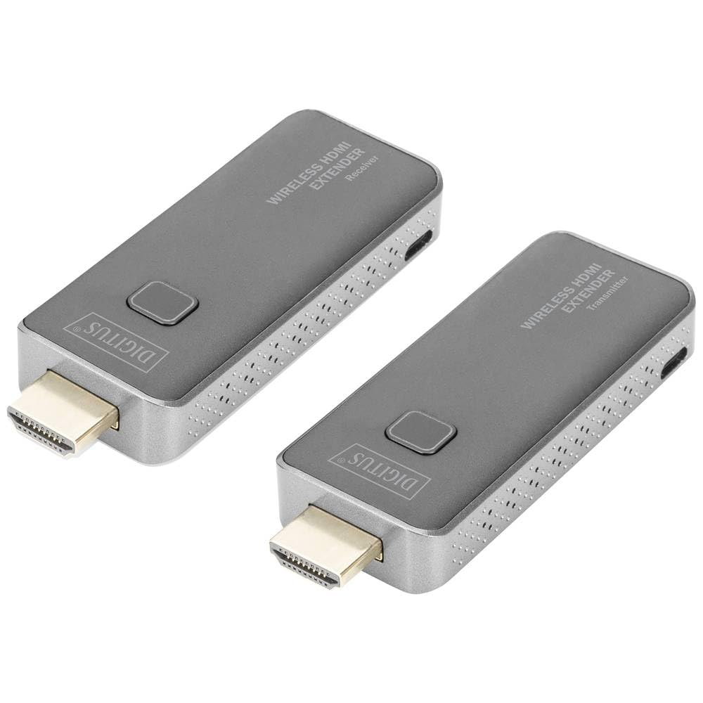 DIGITUS DS-55318 Wireless HDMI Extender – Full HD 1080p 60 Hz – 50 m Reichweite – Set aus Transmitter und Receiver – HDMI 1.4 HDCP 1.3 – Plug and Play | Set aus Transmitter und Receiver – HDMI 1.4 HDCP 1.3 – Plug and Play