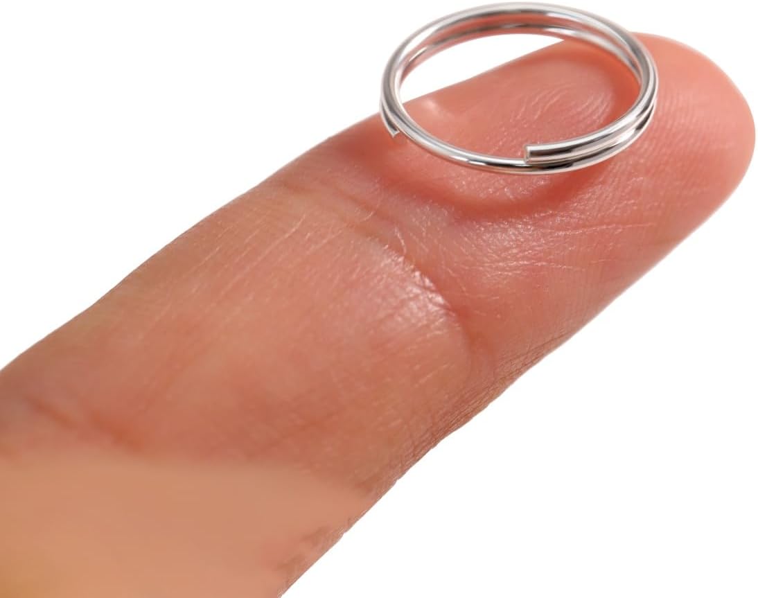 2 Pcs 925 Sterling Silver Split Jump Ring Connector Charm Jewelry Findings Key Ring (6mm)