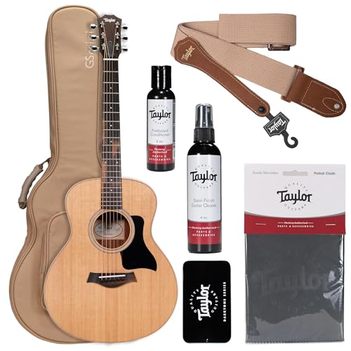 GS Mini Sapele Acoustic Guitar Bundle w/Cleaning Supplies and Strap
