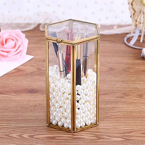 Boîte à bijoux rétro en verre et métal | Écrin transparent chic