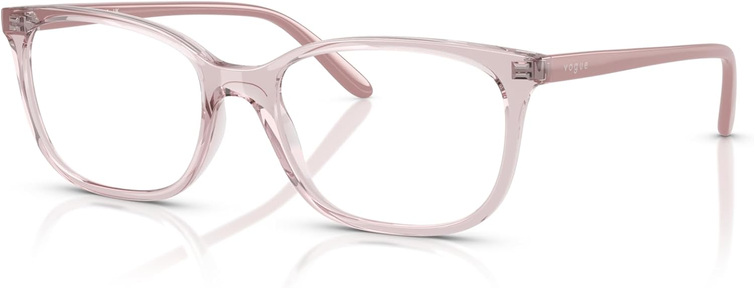 Vogue Eyewear Women's Vo5621 Square Prescription Eyewear Frames Transparent Pink/Demo Lens 53 Millimeters image 2 of 5 B0DT4WKGHM