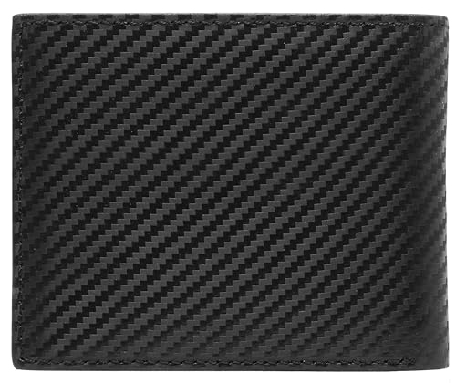 Image of NAPA HIDE Carbon Fiber Leather Wallets for Men (Black & Tan)