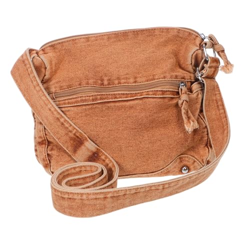 Sac bandoulière toile femme grande capacité zippé multi-poches