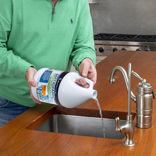 Septic Tank Treatment -1 Gallon Professional Grade Liquid | Live Bacteria & Enzyme Formula - Erase Septic Odor & Prevent Septic Backups