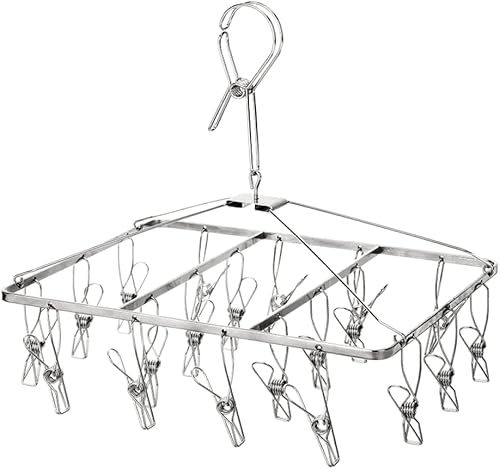 Miniatura 5 de YBM HOME Estante de secado de ropa interior con 10 clips para secar toallas, sujetadores, calcetines, ropa de bebé, lencería y ropa de cama, estante