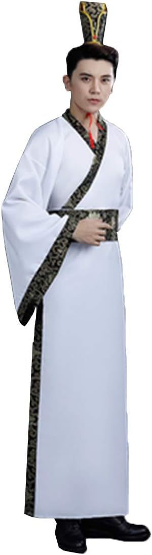 Men's Ancient Chinese Hanfu Dress Long Robe Traditional Cosplay Costume