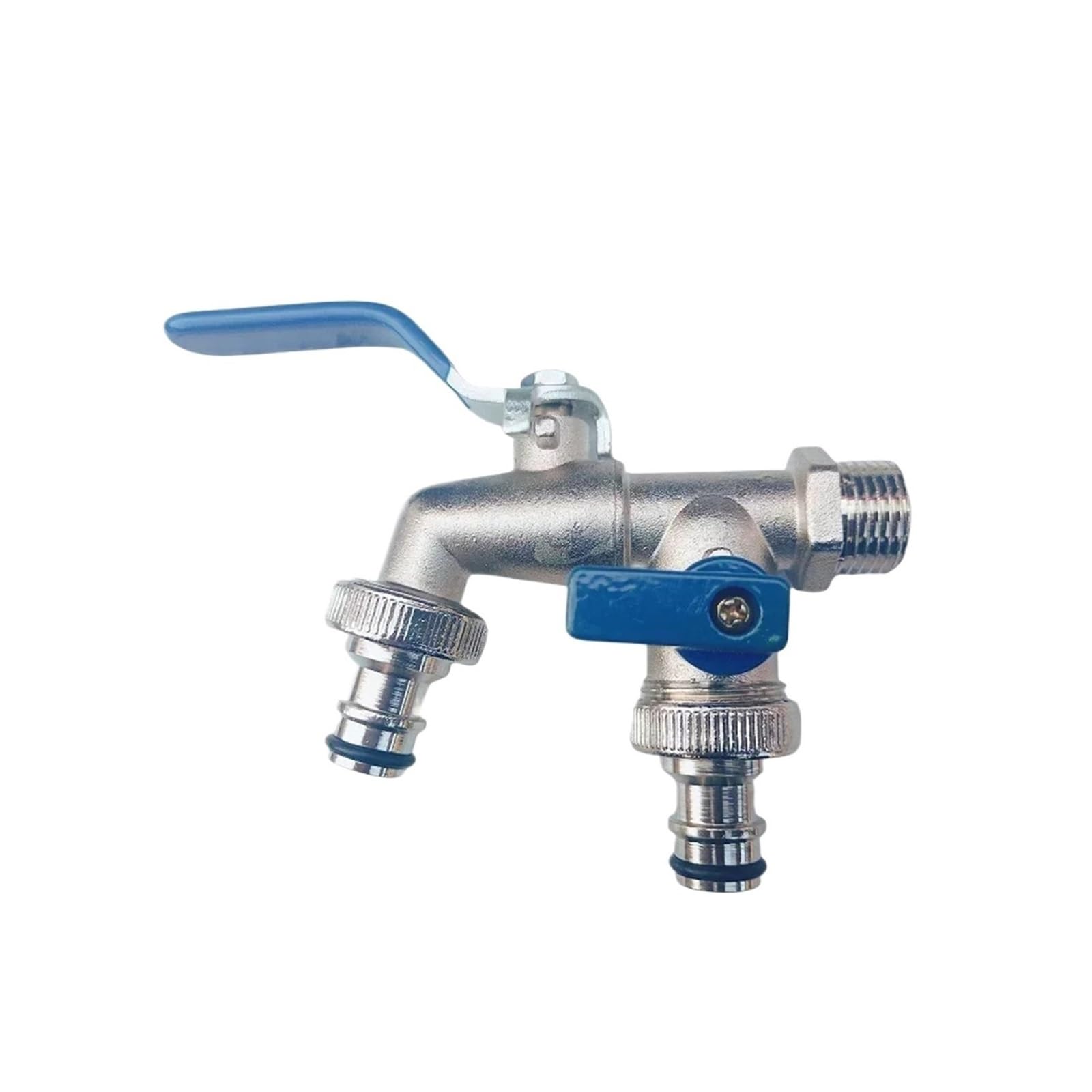 Adapter do kranu ogrodowego, 1 sztuka, 1 5 cm, złącze zbiornika na wodę IBC, 2-drożny i 1-drożny mosiężny kran nawadniający, idealne do systemów nawadniania i węży ogrodowych.