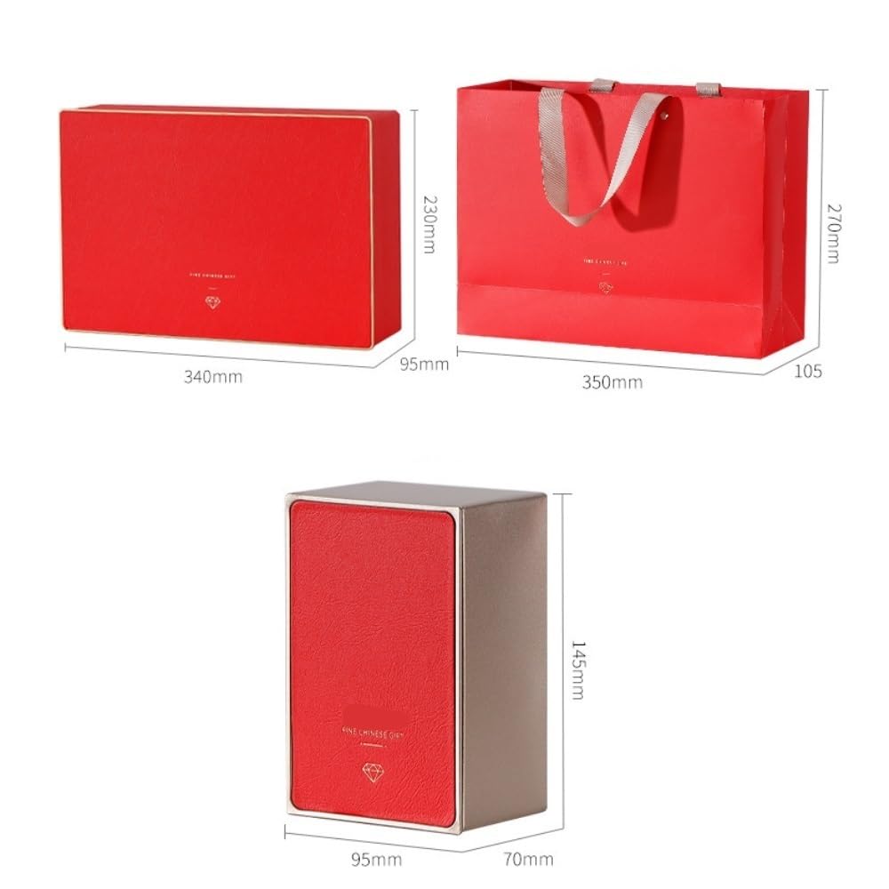 LYGSWDB Teedose, Großtee-Aufbewahrungsbehälter, Glas, versiegeltes Glas, quadratische Dose, Leere Dose, Bonbonglas, Tee-Set, Doppeldose, Geschenkbox-Set, Teedose (C)
