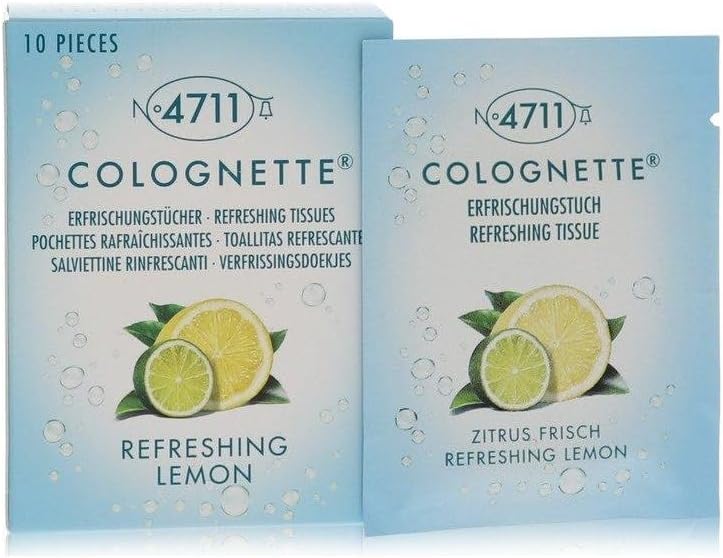 4711 Real Eau de Cologne water Colognette refreshing tissue 10 units