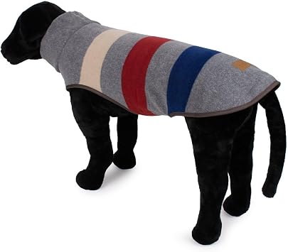 Pendleton Fleece Dog Vest - Cabin Stripe Gray, S