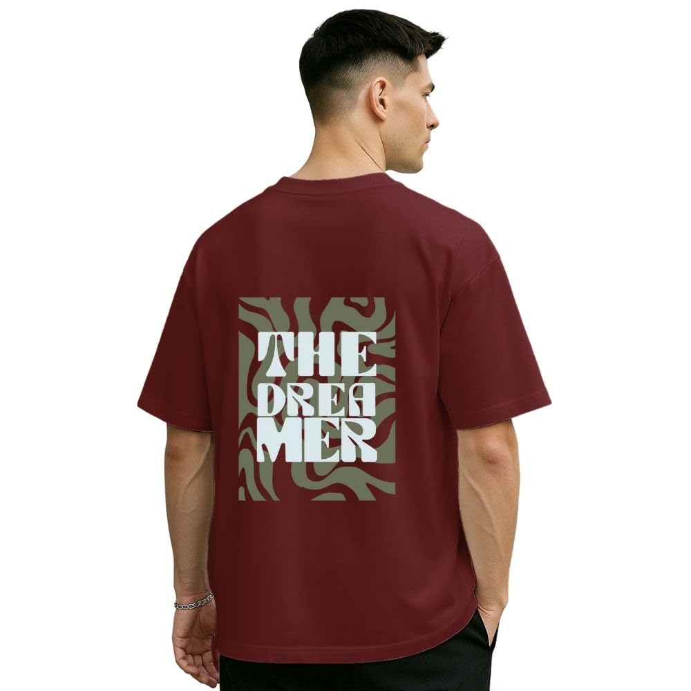 MANSLOOK Men’s Cotton Graphic Print Oversized Fit T-Shirt