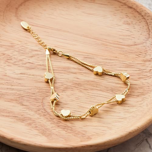 Philip Jones Gold Plated Heart Bracelet - Image 4