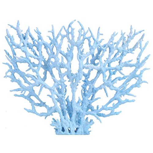 Plantes aquarium plastique artificielles décoration, différentes tailles bleu-L