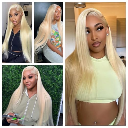 613 Blonde Human Hair 13x6 Lace Front Wig, 200 Density