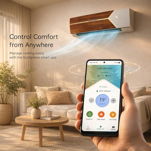 Image of Ecozen Smart Air Conditioner - 1.5 Ton Inverter AC with Intelligent Cooling and Smartphone App Control (Earth Luxe) - IDU-WSAC18310XE52VMA, ODU-WSAC18310XE52VMA