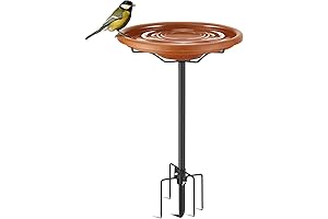 47 Inch Bird Bath for Outside with 5 Prongs Base: Pedestal Bird...