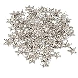 Trimming Shop Stern-Nieten, Krallen-Nieten, Nagelkopf, Punk, dekorative Handpresse, Spikes für DIY, Scrapbooking, Gothic- und Mode-Accessoires, 100 Stück, 7 mm, Silber