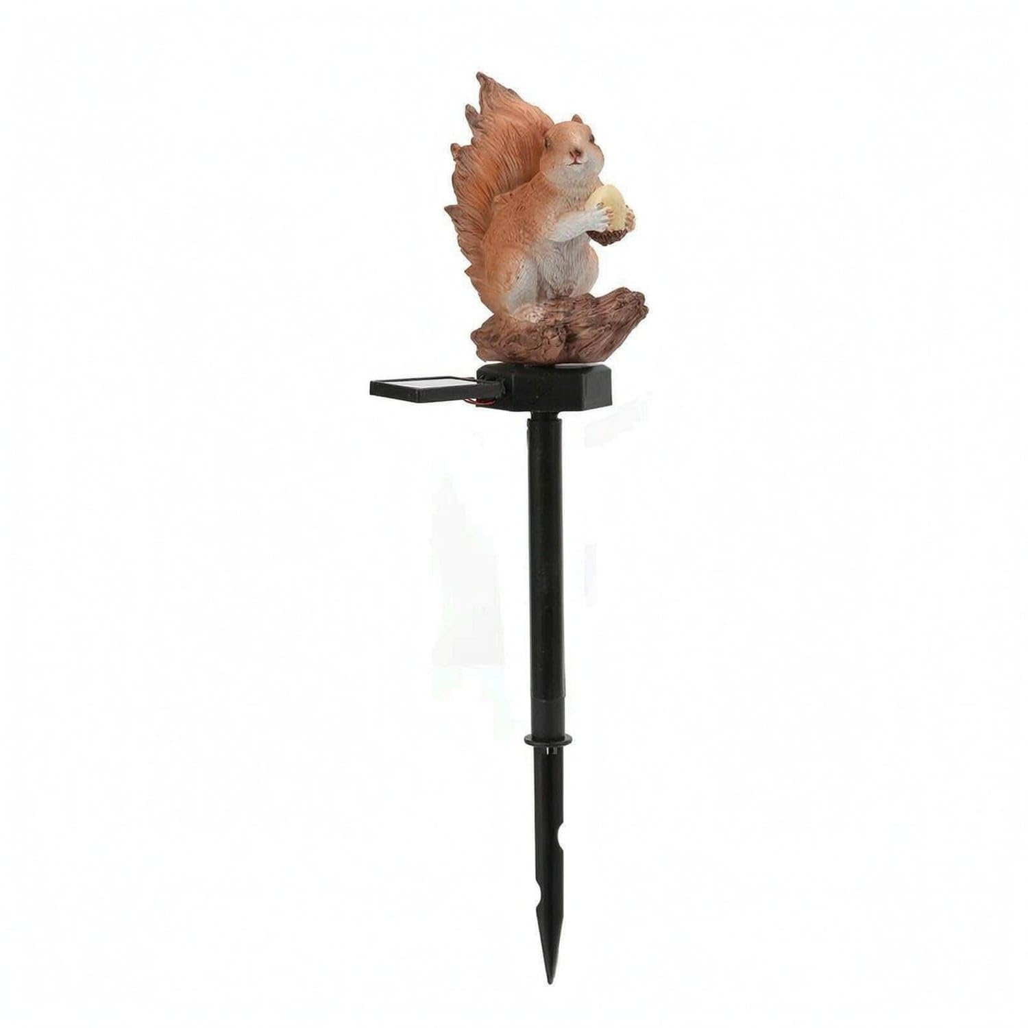 Black Stem Solar Garden Stake Light Auto on at Night Resin Decorative Stake Light LED Yard Decoration Waterproof, Squirrel | Home & Garden | Yard Garden & Outdoor Living-image-38