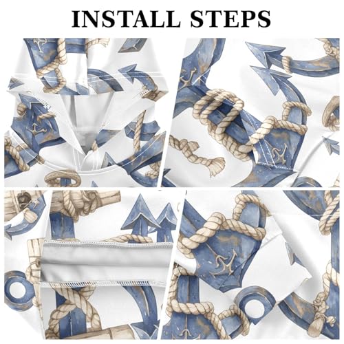 KLL Nautical Design Marine Ocean and Rope Unisex Girls Boys Sweatshirts Sweater Casual Cool Hoodie Clothes Kangaroo Pocket3