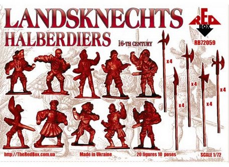 Figuras de Modelo Plástico Red Box Landsknechts, 16th Century miniatura 2