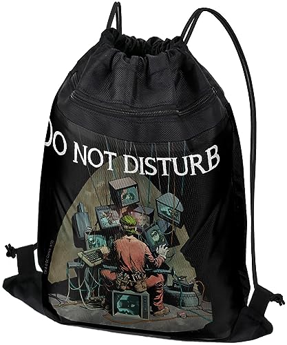 LOGOVISION Batman Do Not Disturb The Joker Drawstring Backpack Sports Bag Sackpack 17