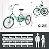 MOPHOTO Adult Folding Tricycle 7 Speed 20/24/26 Inch Adult Tricycles Three Wheel Bike Cruiser Trike with Low-Step Through Frame/Large Basket/Adjustable Seat #1