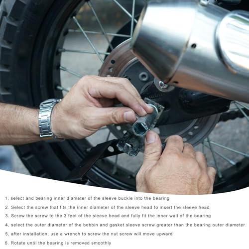 Extractor de rodamiento interior de motocicleta de 9-23 mm para desmontaje preciso 3