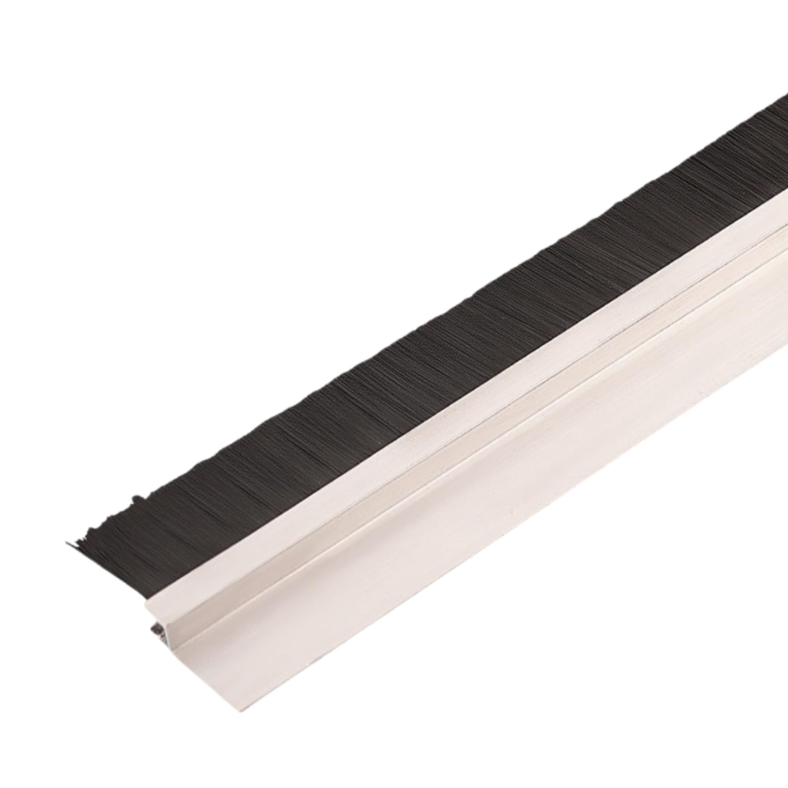 Aluminum Alloy Base Nylon Brush， Aluminum Alloy Draught Excluder Strip, H F T Type, Silver, Height 10-300mm(Silverh Type,30mm)