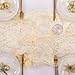 Socomi Gold Table Runner Christmas Gauze Sheer Chiffon Cheesecloth Sequin 10FT Glitter Metallic Foil Dining Wedding Birthday Party Fall Winter Anniversary Holiday Centerpiece Table Decor Beige