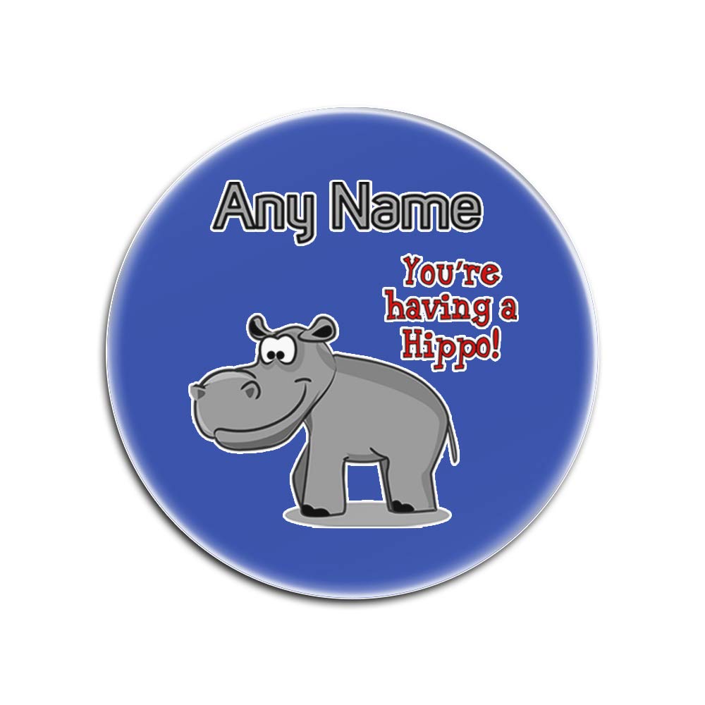 Dessous-de-verre en verre pour l'apéritif entre amis motif hippo bleu et blanc