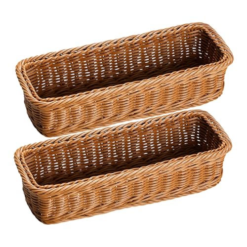TOYANDONA 2 Stück Aufbewahrungskörbe Rattan-design Flexibel und...