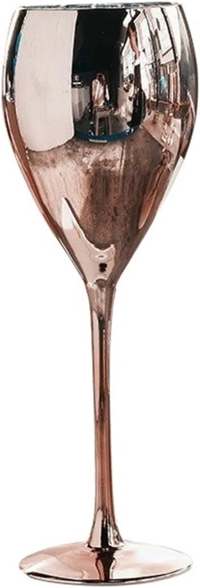 INLIMA Goblet Rose Gold Red Wine Cup, Goblet, Electroplated Crystal Wine Cup (Size : 2)