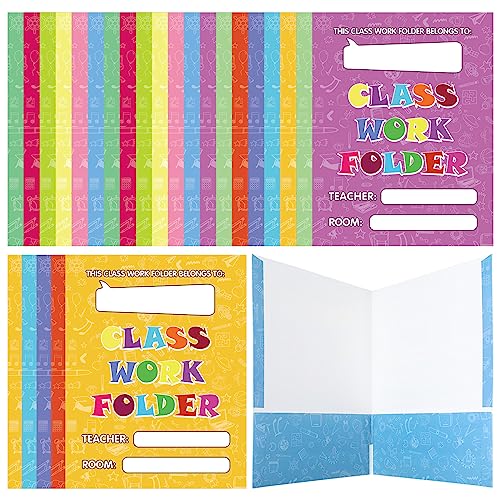 Dossiers de poche en papier format lettre Outus | Lot de 24 pour devoirs et bureau