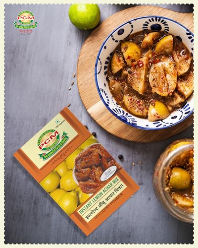 Image of PCM Lemon Achar Masala - 200g | Authentic Spice Blend for Homemade Nimbu Achar, Khatta Meetha Lemon Pickle
