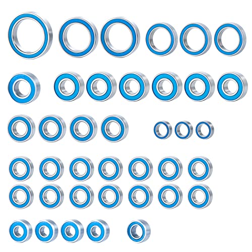 Image of MORLORDY 39Pcs RC Metal Ball Bearings with Rubber Ring Axle Bearing Set for 1 /10 Scale RC Crawler Car TRX4 2021 Bronco Upgrades Parts Accessories