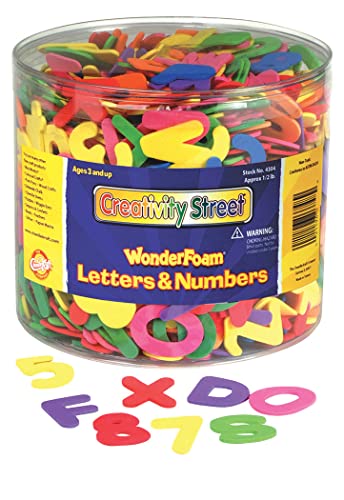 CKC4304 Wonderfoam Letters/Numbers, Approx. 1500 Pieces, Assorted
