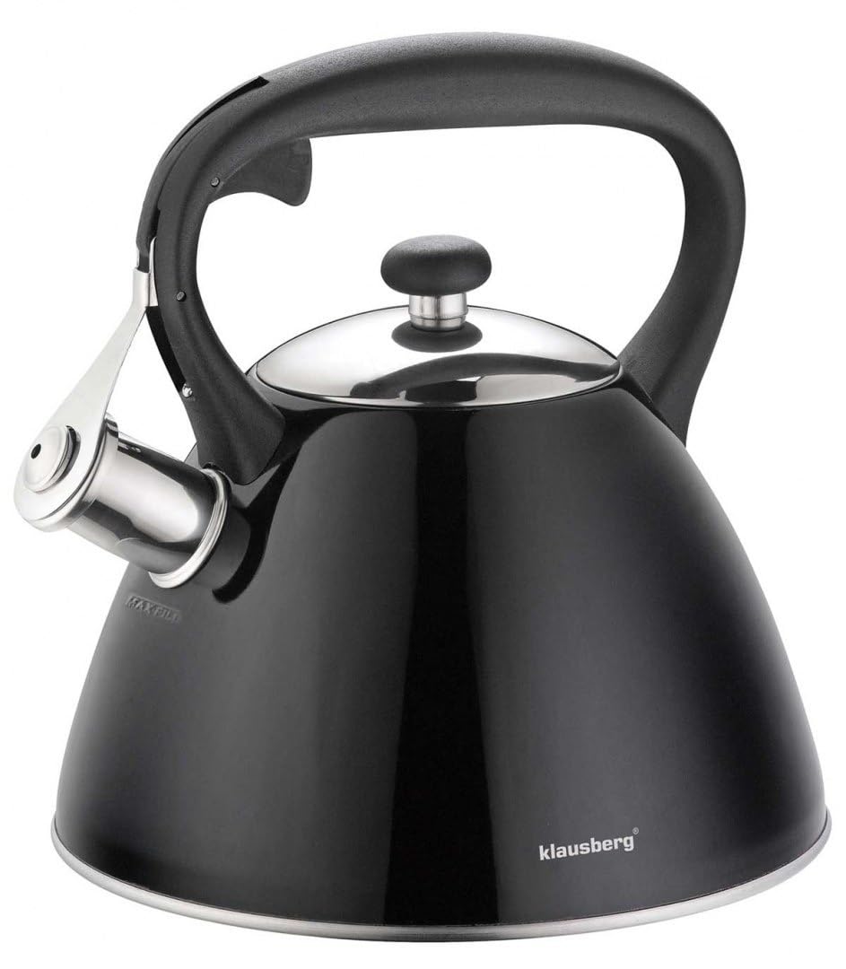 Whistling Kettle 3 Litre Stainless Steel (Black)