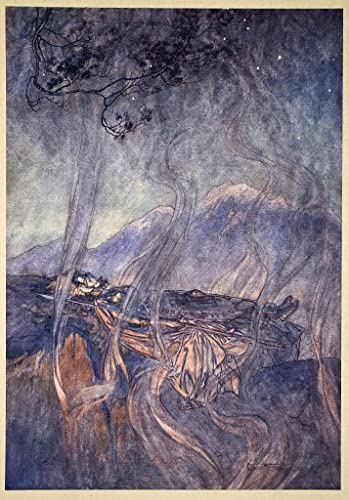 Tableaux Toile Affiches d'Art Arthur Rackham Brunnhilde 60x90cm