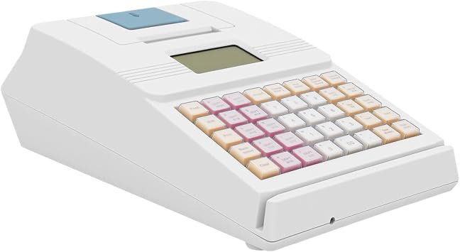 Cash Register, Electronic Cash Register Cash Drawer Money Box, Money Tray Cash Holder Cashier Machine, Digital Screen, 40 Keys, L7*W11.7in