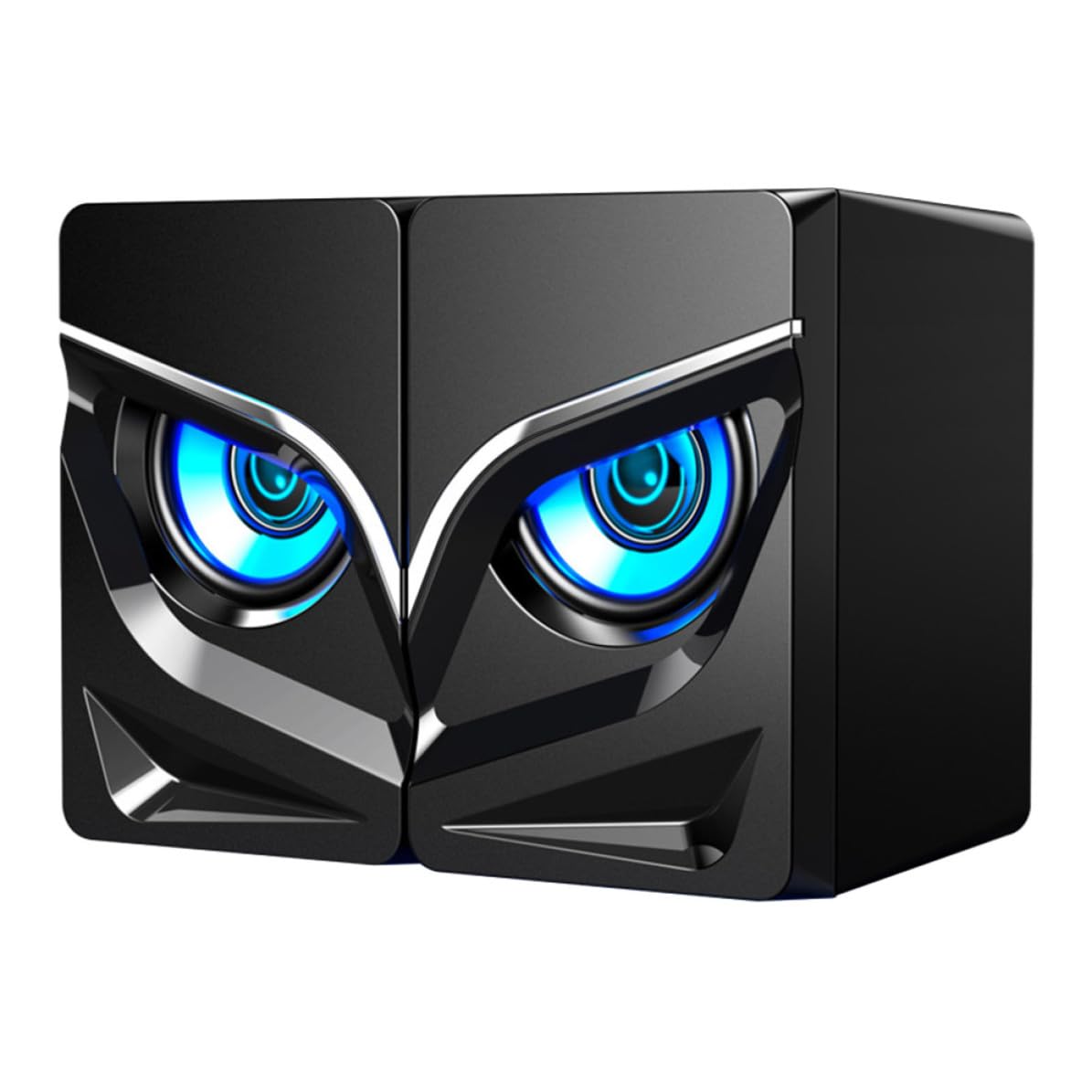 Altavoces para PC pequeños para ahorrar espacio con cable USB y luces LED 8